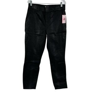 Juicy by Juicy Couture‎ Black Croc Embossed Pants Size 14 NWT Textured